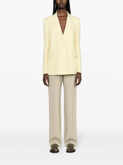 Peak-Lapels Double-Breasted Blazer