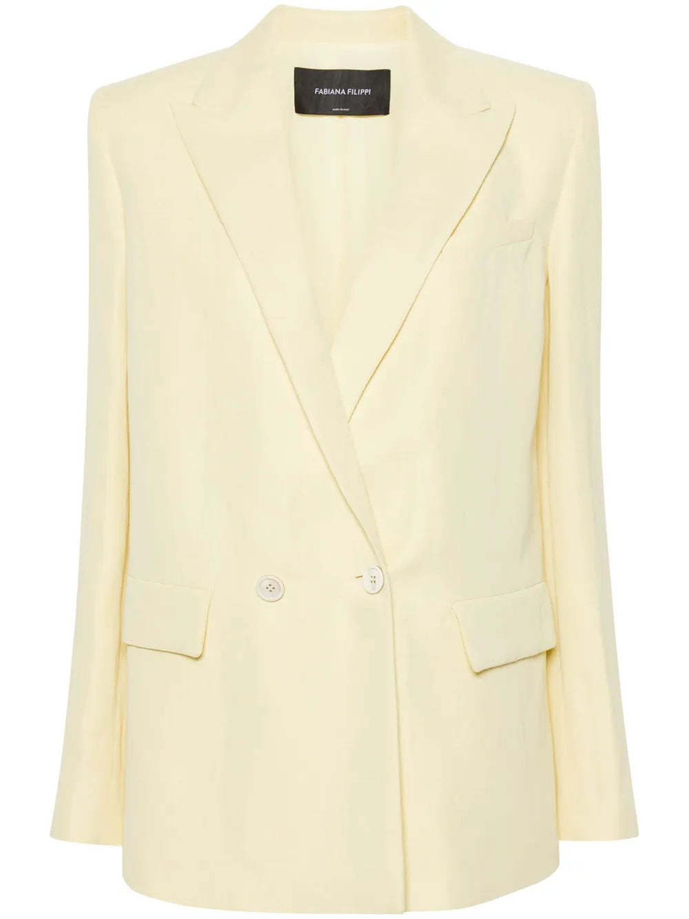 Peak-Lapels Double-Breasted Blazer
