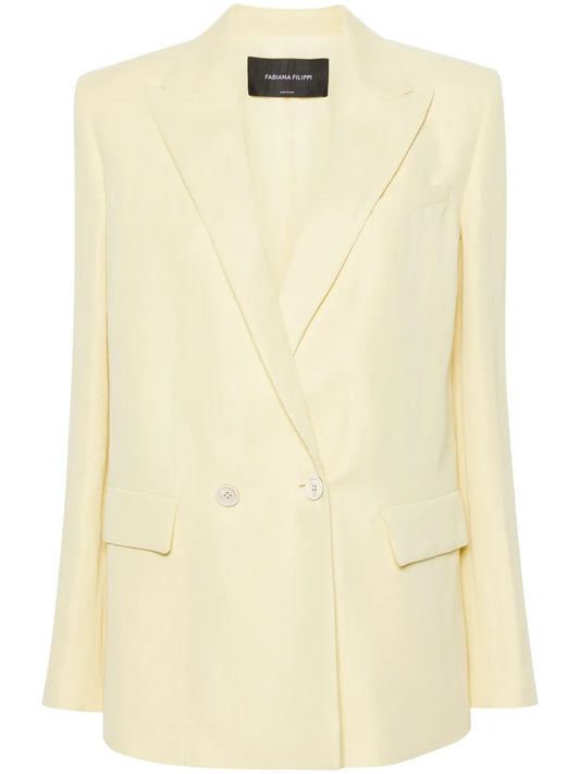 Peak-Lapels Double-Breasted Blazer