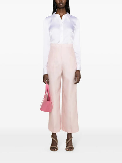 High-Waist Wide-Leg Trousers