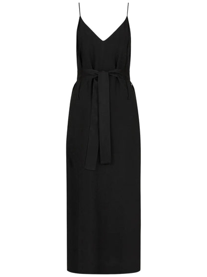 Belted Patterned-Jacquard Maxi Dress