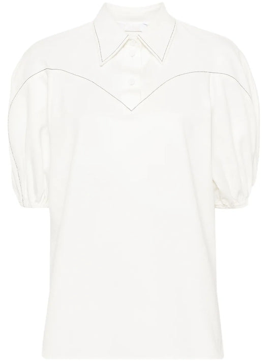 Oberteil Patterned-Jacquard Blouse