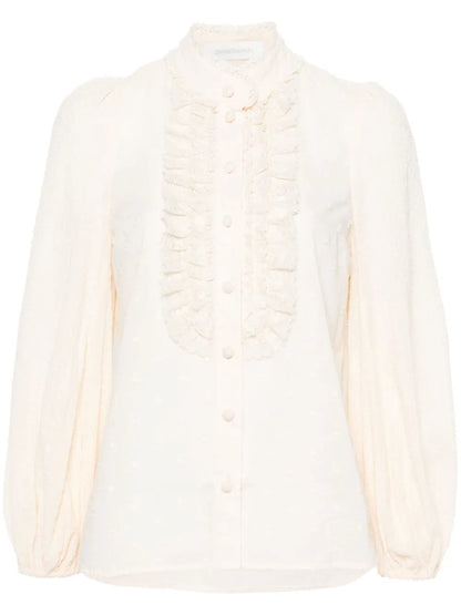 Ruffle-Detail Cotton Top