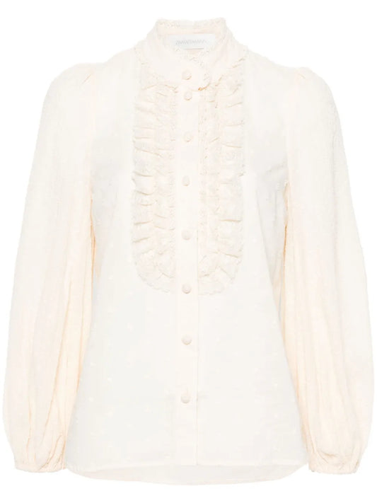 Ruffle-Detail Cotton Top