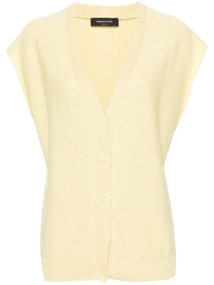 Sequined V-Neck Vest