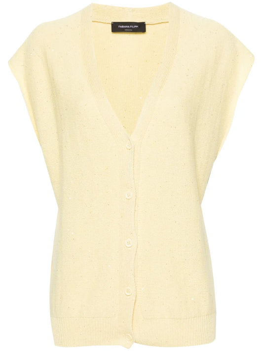 Sequined V-Neck Vest