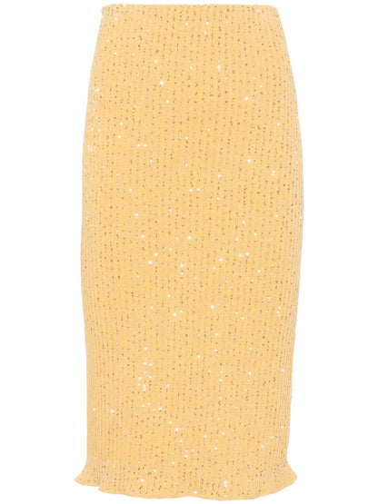 Sequin-Embellished Pencil Skirt