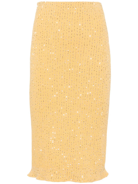 Sequin-Embellished Pencil Skirt