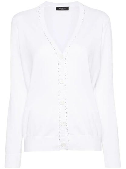 Sequin-Detail Cotton Cardigan