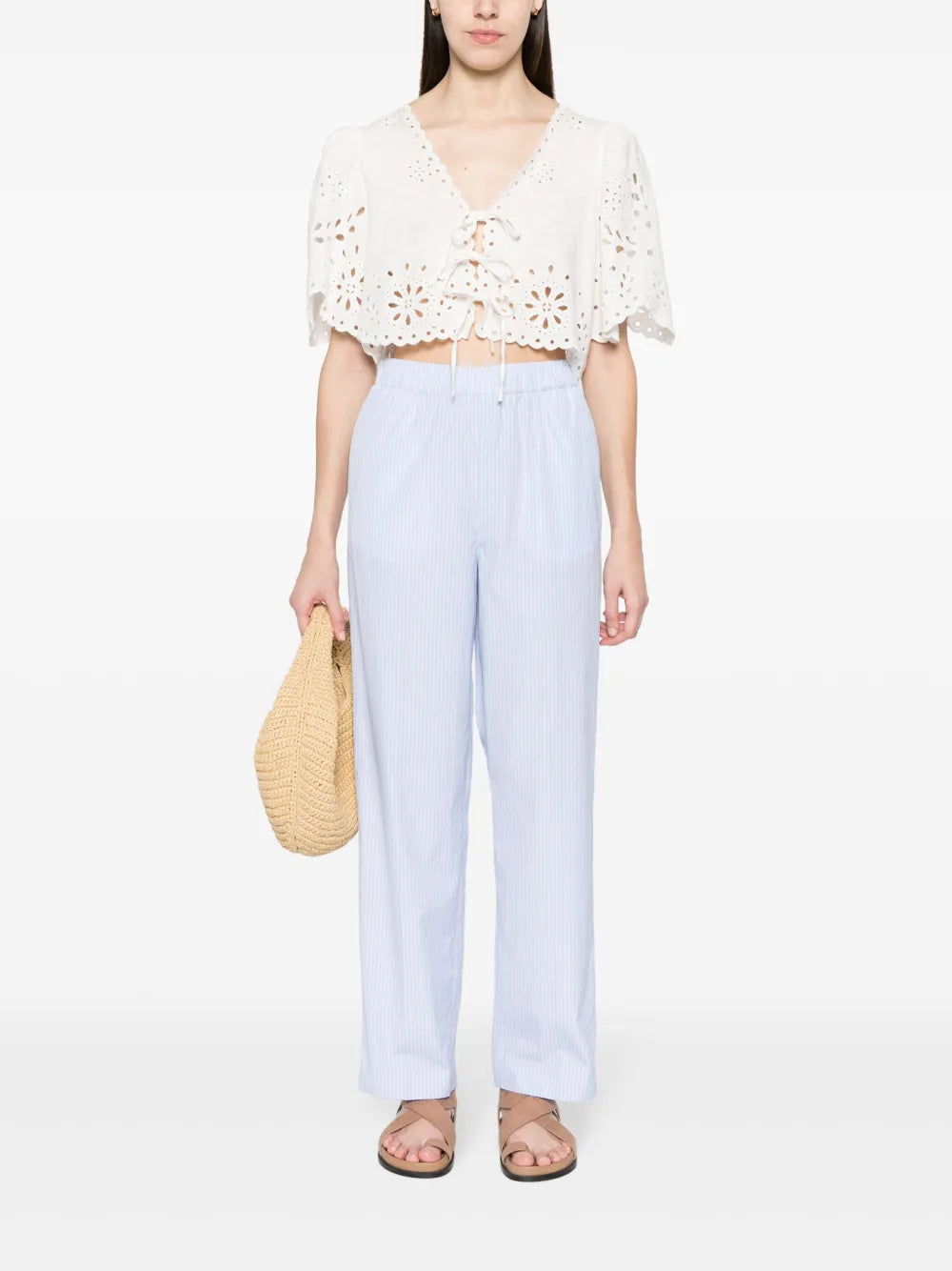 Striped Cotton Trousers