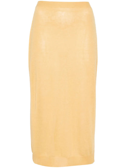 Fine-Knit Midi Skirt