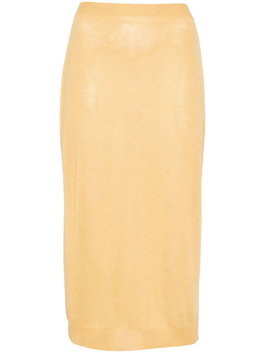 Fine-Knit Midi Skirt