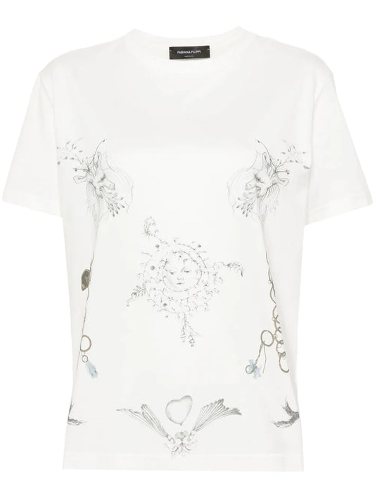 Fabula-Print Cotton T-Shirt