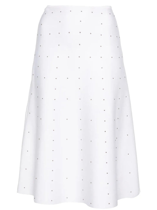 Studded Knitted Midi Skirt