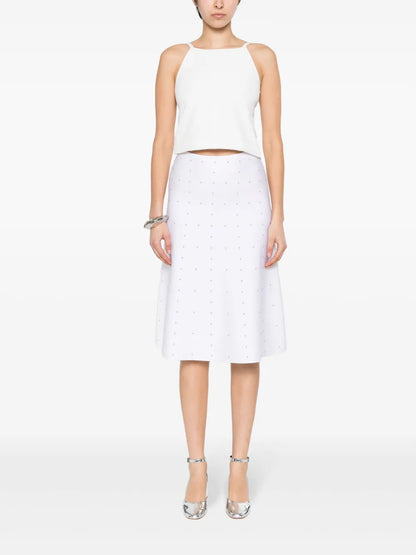 Studded Knitted Midi Skirt