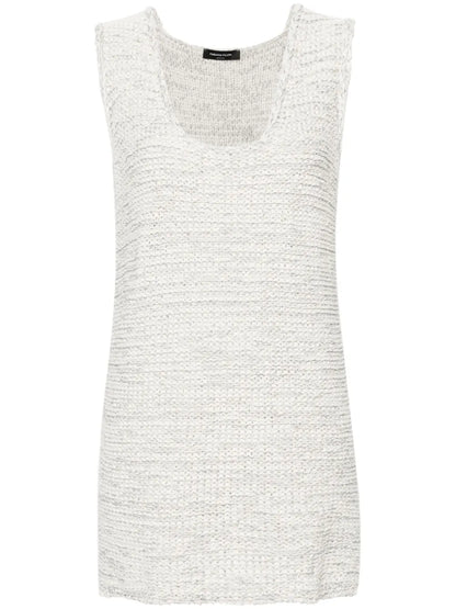 Scoop-Neck Sleeveless Jumper