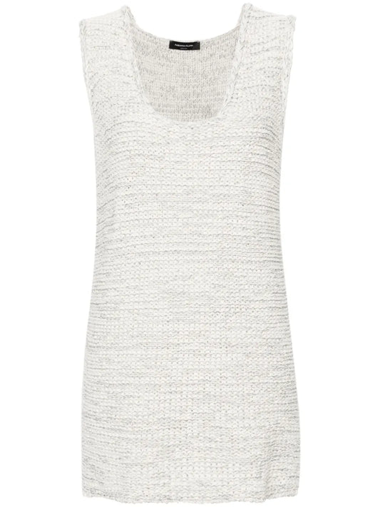 Scoop-Neck Sleeveless Jumper