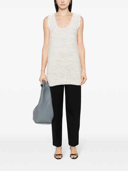 Scoop-Neck Sleeveless Jumper
