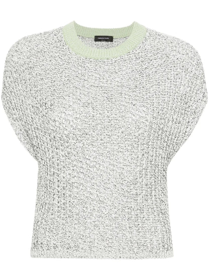 Open-Knit Sleeveless Sweater