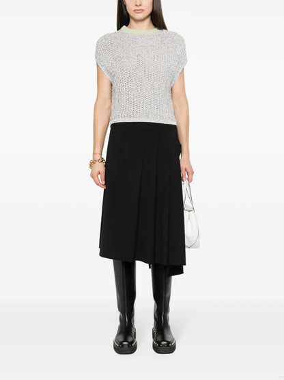 Open-Knit Sleeveless Sweater