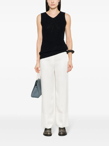 V-Neck Bouclé Tank Top