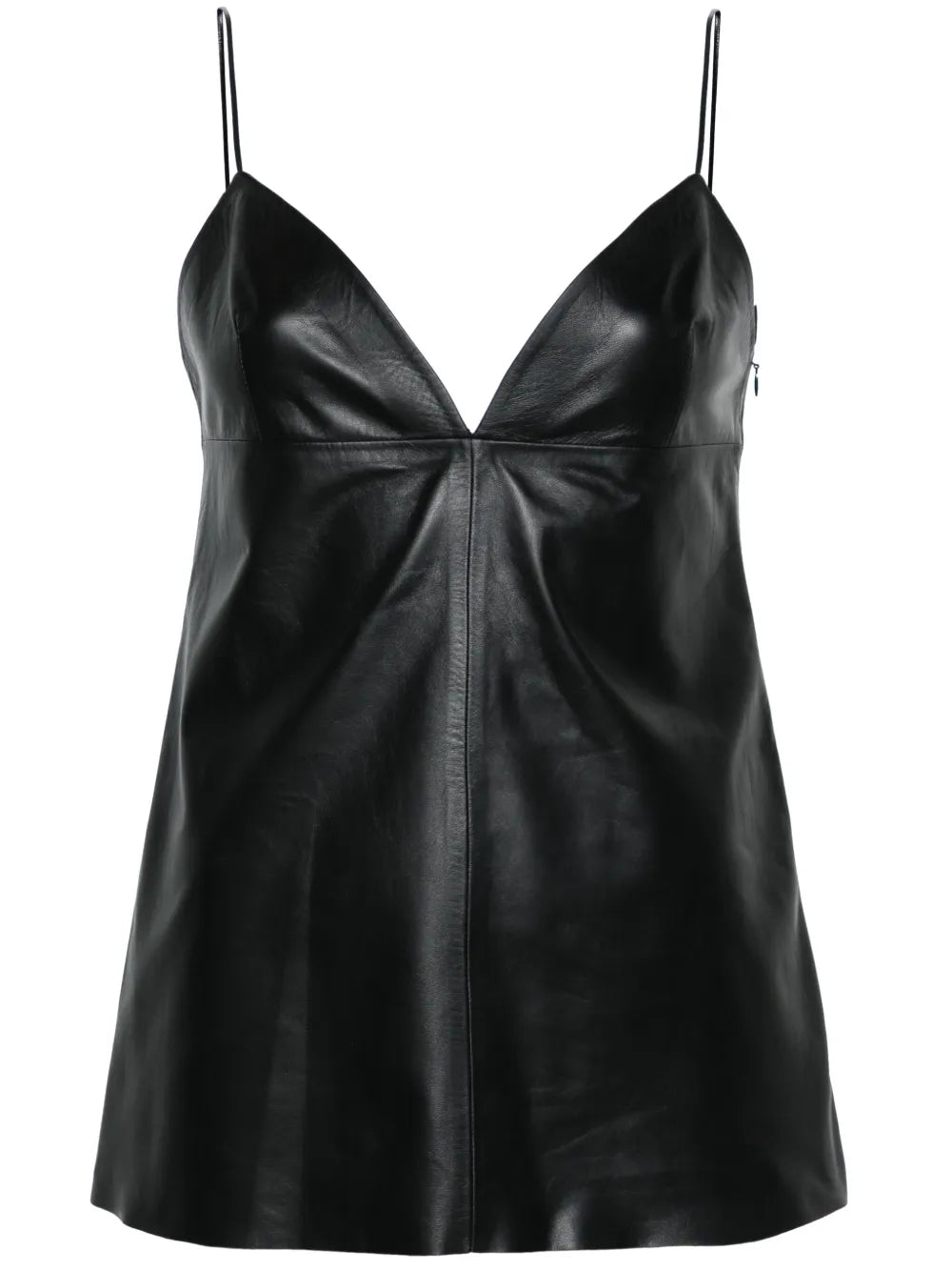 Panelled Leather Tank Top