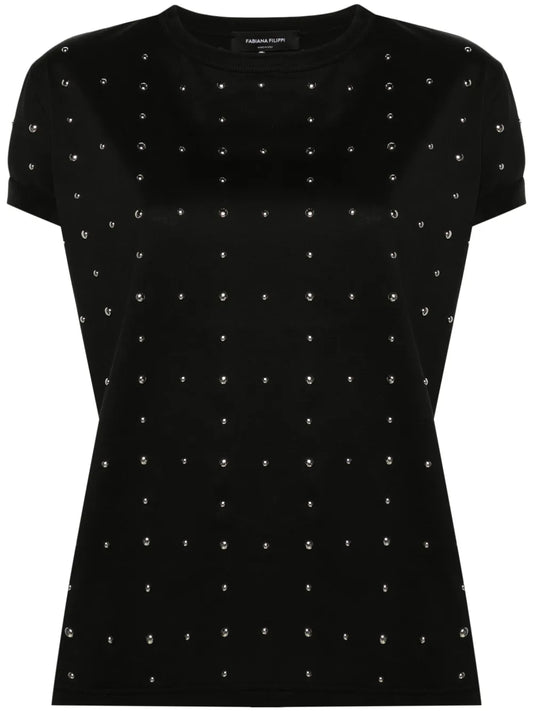 Studded Cotton T-Shirt
