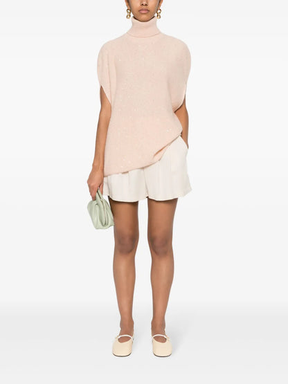 Sequin-Embellished Knitted Top