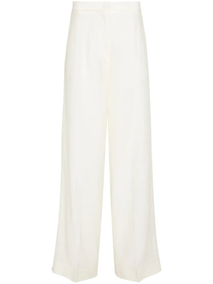 Mid-Rise Organza Palazzo Pants