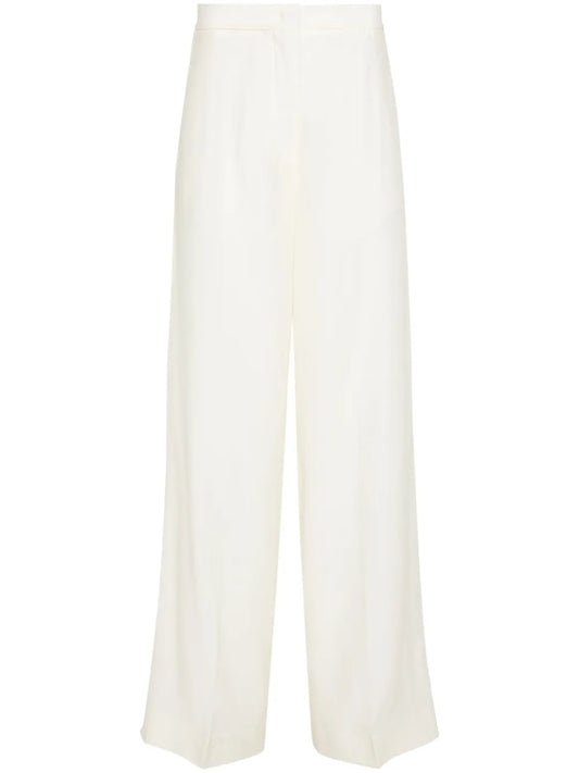 Mid-Rise Organza Palazzo Pants