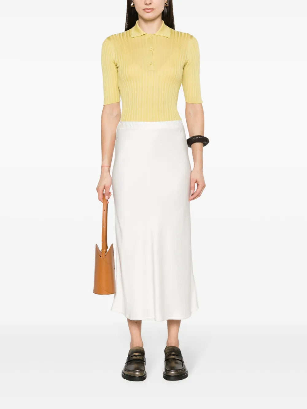 Ribbed-Knit Polo Shirt