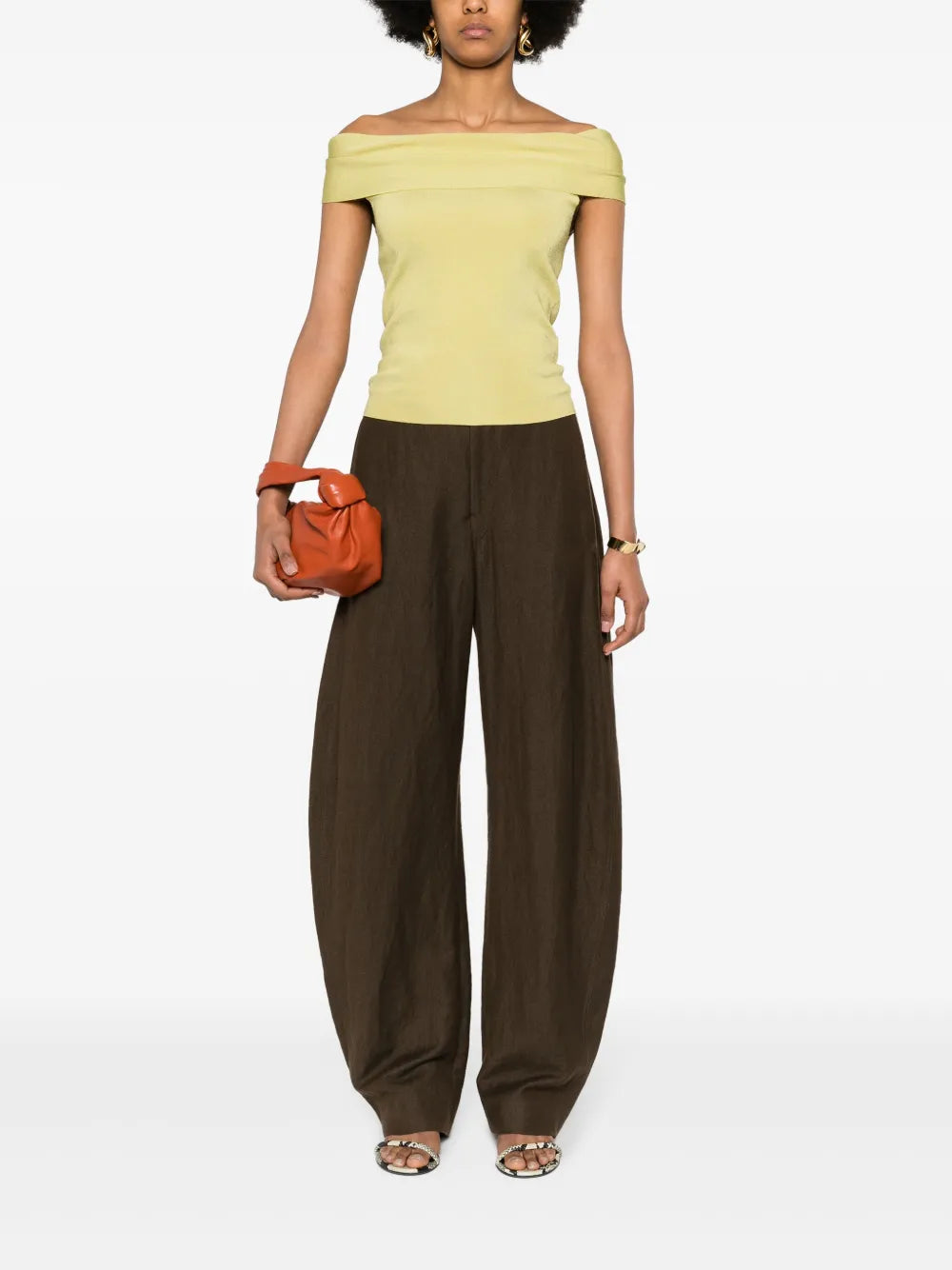 Off-Shoulder Fine-Ribbed Top