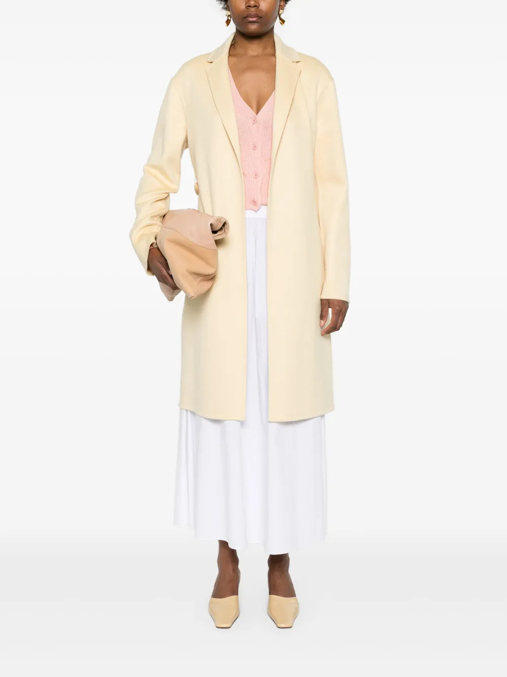 Belted Cashmere Long Coat