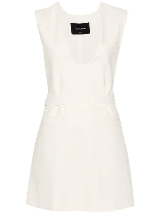 Belted-Waist Dress