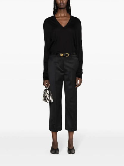 Drop-Shoulder V-Neck Jumper