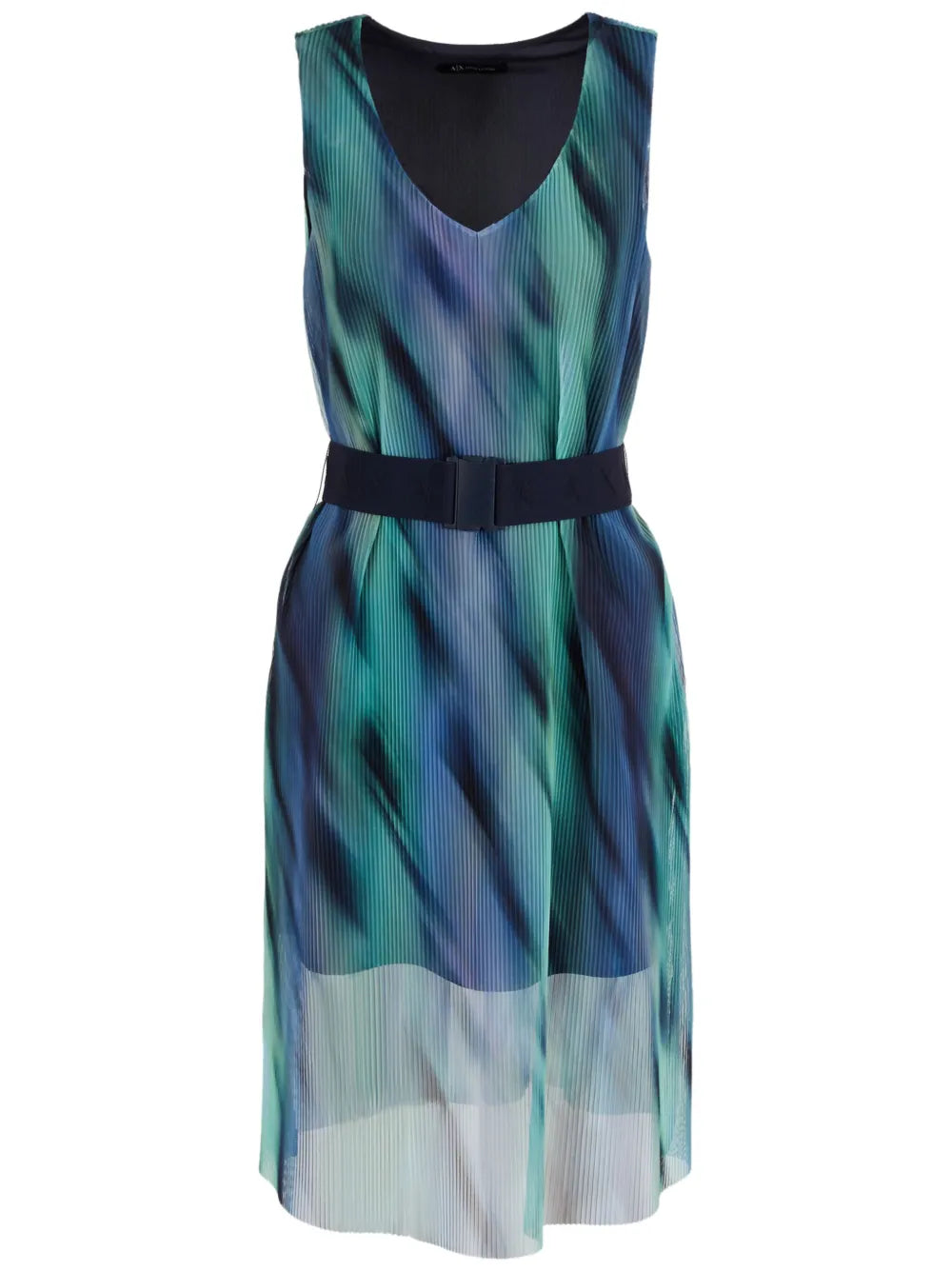Graphic-Print Belted Minidress