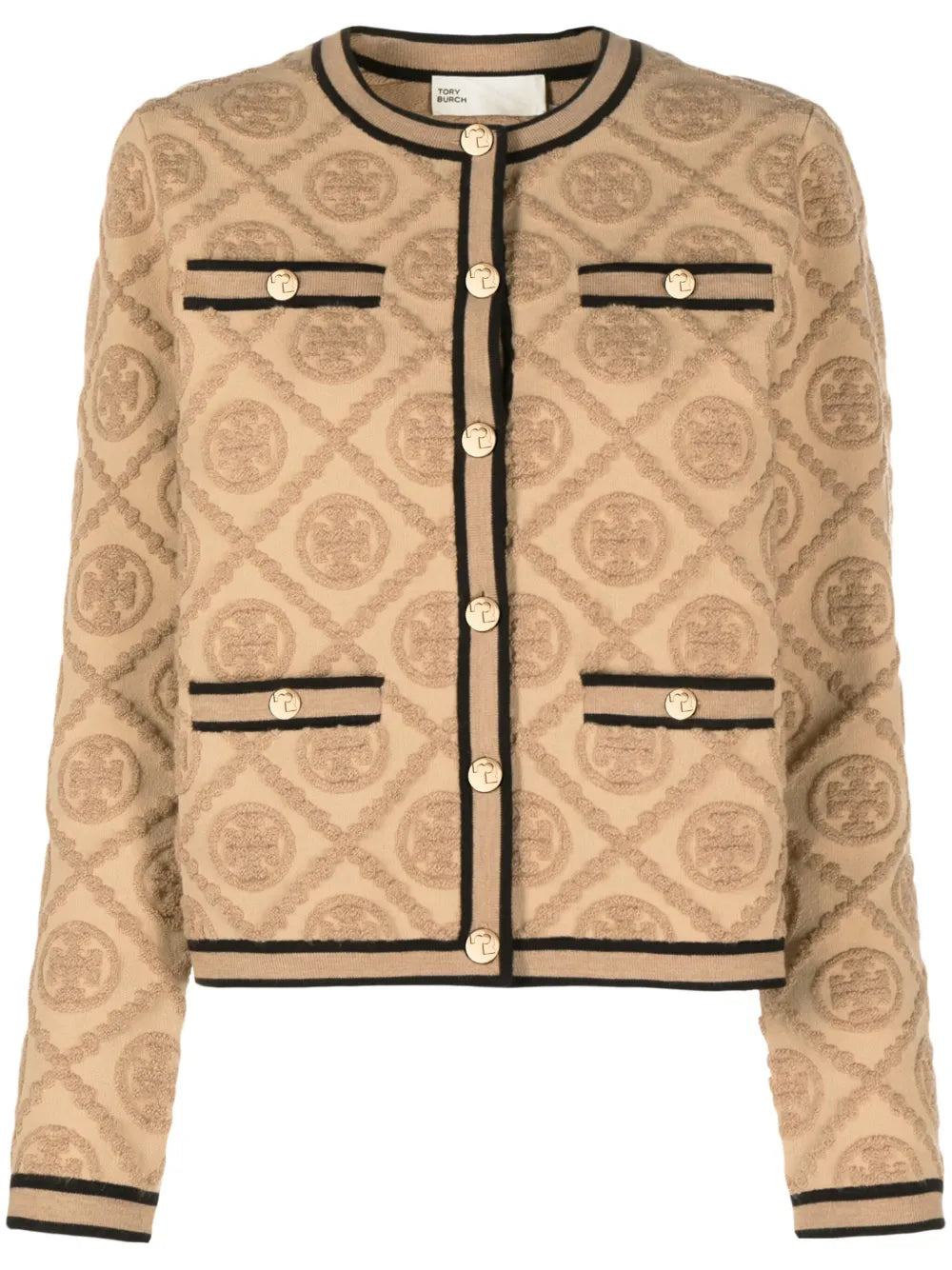 Kendra Embossed Wool Cardigan