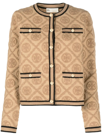 Kendra Embossed Wool Cardigan