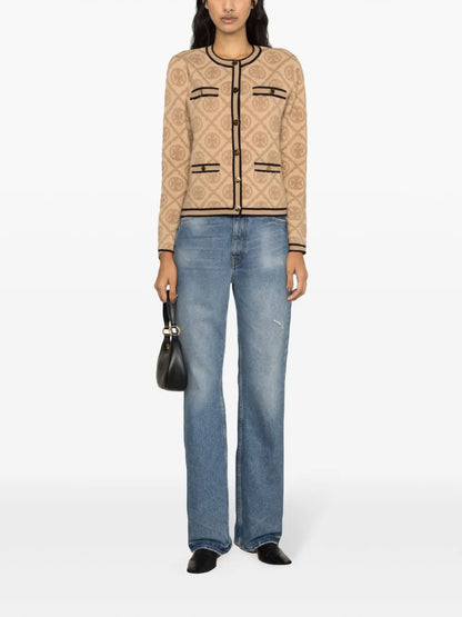 Kendra Embossed Wool Cardigan