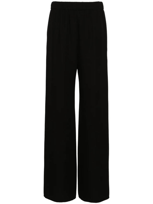 Wide-Leg Silk Trousers