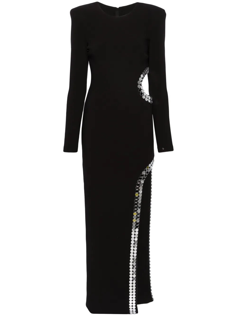 Cut-Out Sequin Maxi Dress