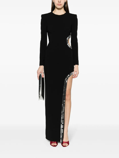 Cut-Out Sequin Maxi Dress