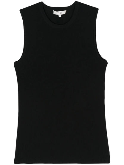 Cutout-Detail Ribbed Top