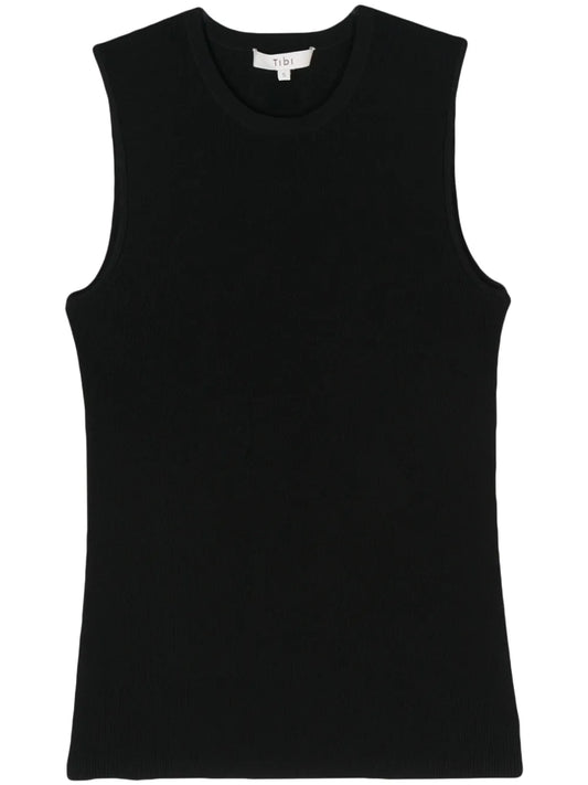 Cutout-Detail Ribbed Top