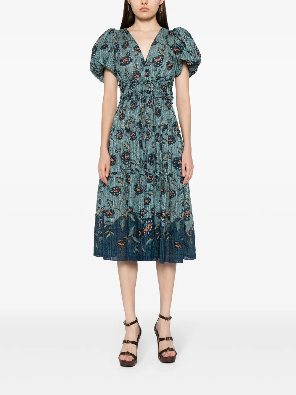Eloisa Floral-Print Midi Dress