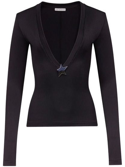 Star Stud-Detail Long-Sleeve Jumper