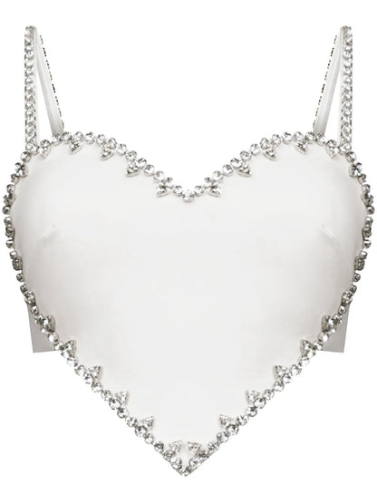 Crystal-Trim Heart-Shaped Top