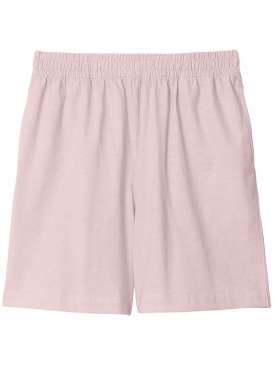 Equestrian Knight-Print Cotton Shorts