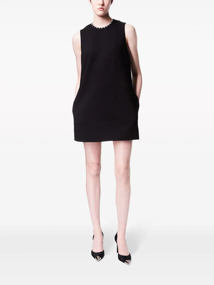 Crystal-Embellished Heart Mini Dress