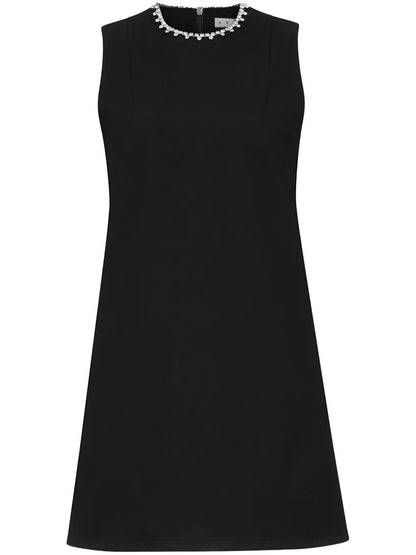 Crystal-Embellished Heart Mini Dress